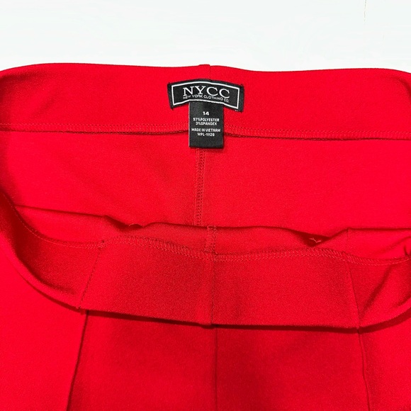 Size 14 NYCC Red Dress Pants - Picture 5 of 5
